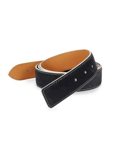 Shop Corthay Leather Strap In Navy