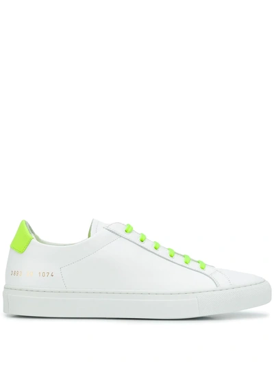COMMON PROJECTS FLUORESCENT ACHILLES LOW SNEAKERS - 白色