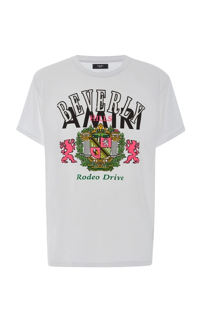 Shop Amiri Beverley Hills Printed Cotton-jersey T-shirt In White