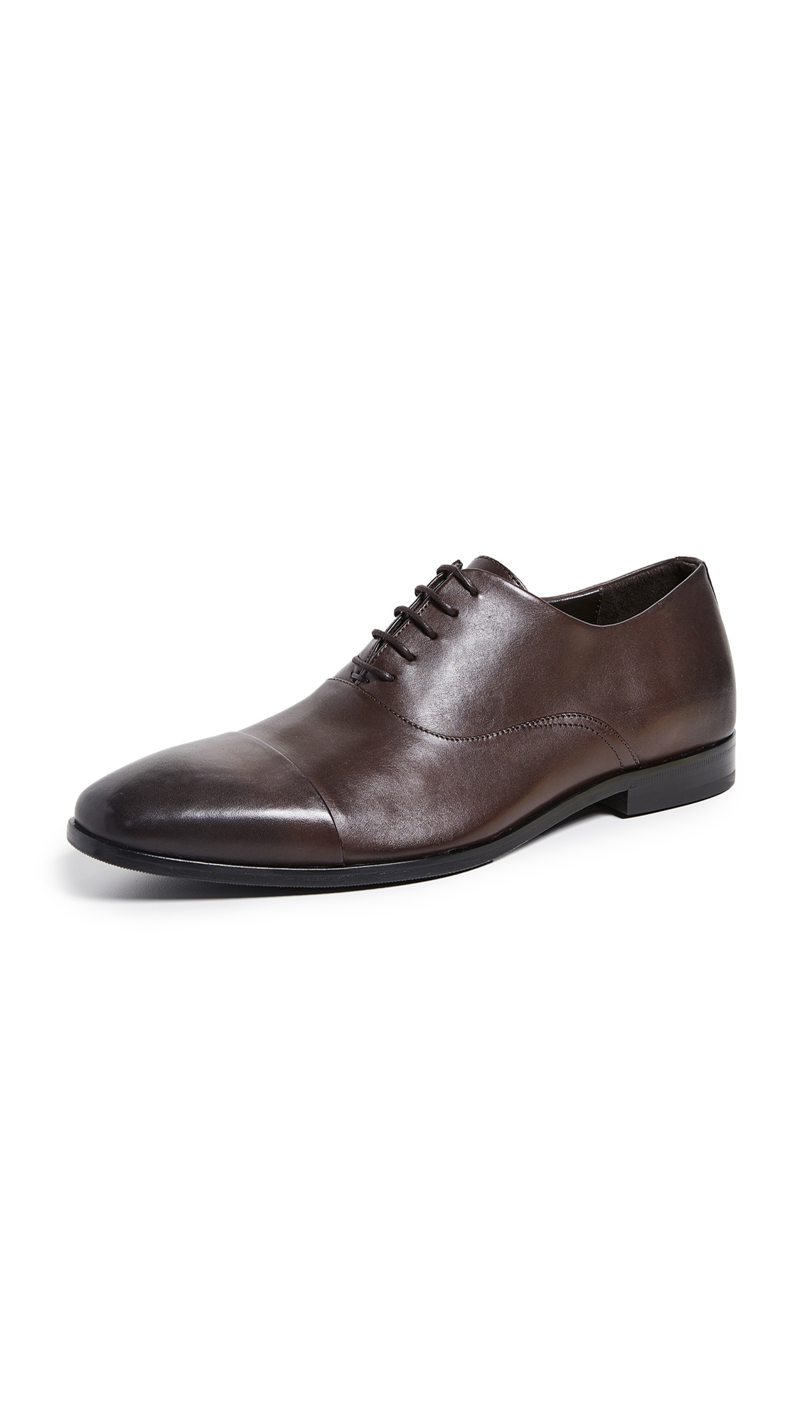 dark brown cap toe