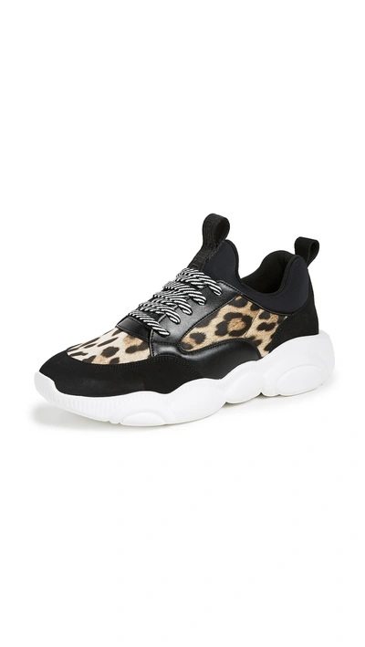 Shop Moschino Runners In Leopard