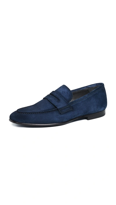Shop To Boot New York Enzo Penny Loafers In Indaco