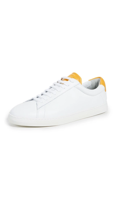 Shop Zespà Zsp4 Low Top Sneakers In White/soleil