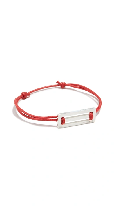 Shop Le Gramme 25/10g Cord Bracelet In Red