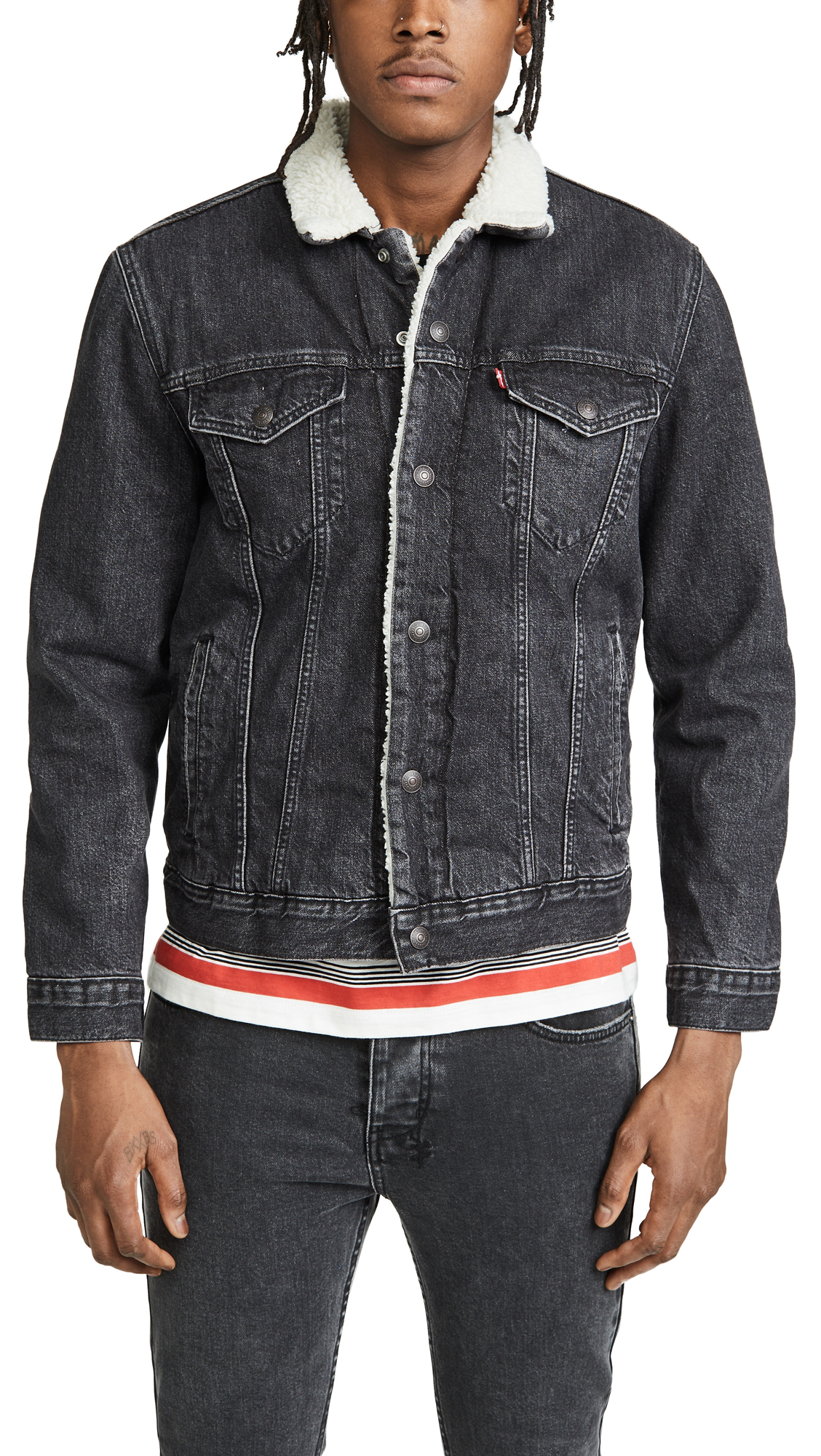 Sherpa Trucker Jacket In Fegin | ModeSens