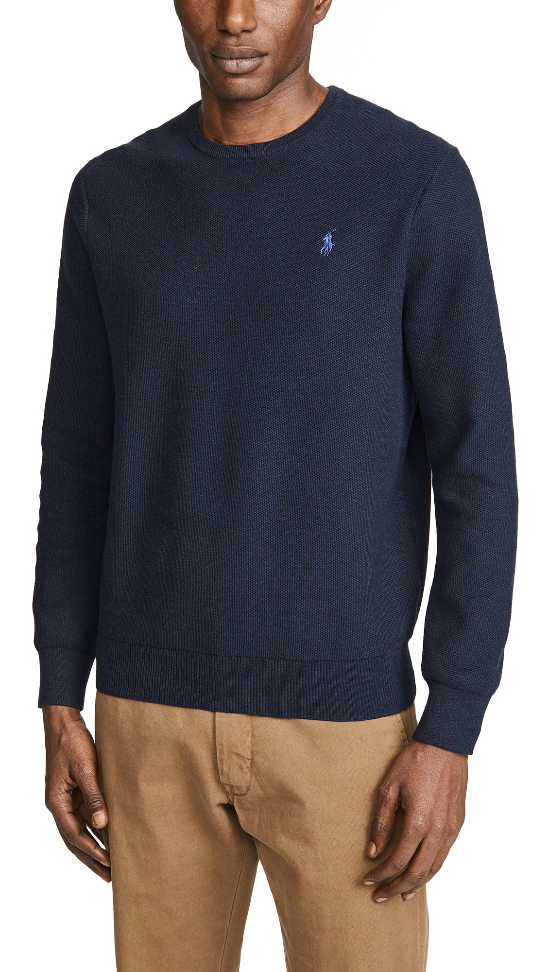 ralph lauren navy crew neck jumper