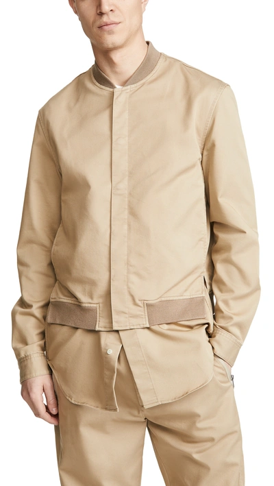 Shop 3.1 Phillip Lim / フィリップ リム Classic Bomber Shirt Jacket In Sand