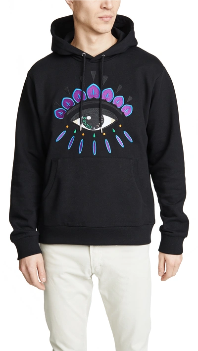 Shop Kenzo Eye Hoodie In Black