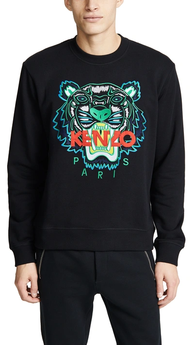 Shop Kenzo Tiger Classic Sweatshirt In Black