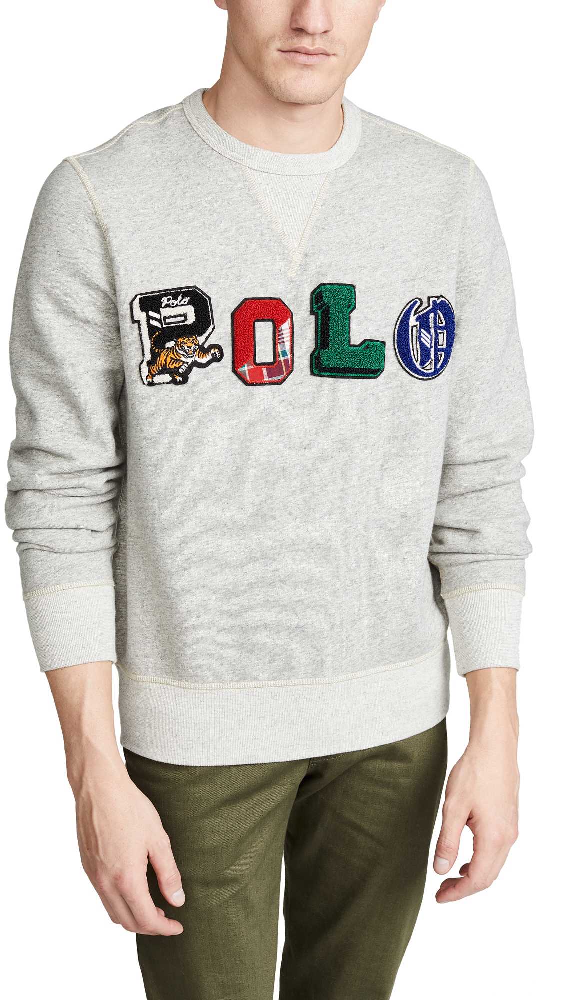 polo ralph lauren logo crew neck sweatshirt