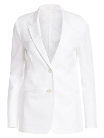 Shop Helmut Lang Fine Stretch Blazer In White