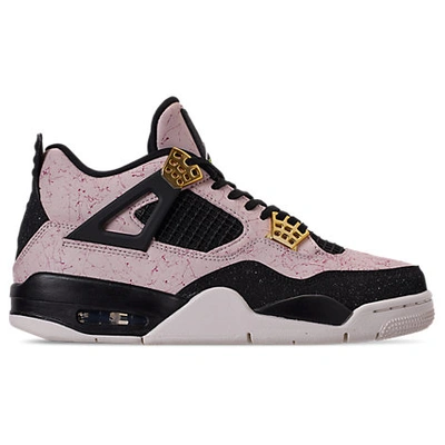 Shop Nike Women's Air Jordan Retro 4 Basketball Shoes, Pink