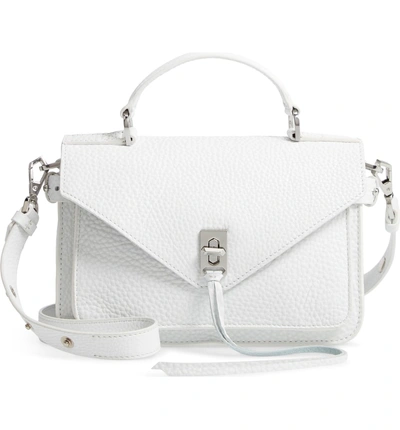 Shop Rebecca Minkoff 'small Darren' Leather Messenger Bag - White In Optic White