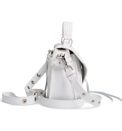 Shop Rebecca Minkoff 'small Darren' Leather Messenger Bag - White In Optic White