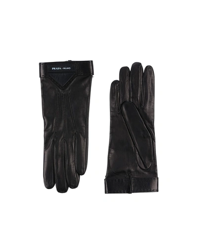 Shop Prada Gloves In Black