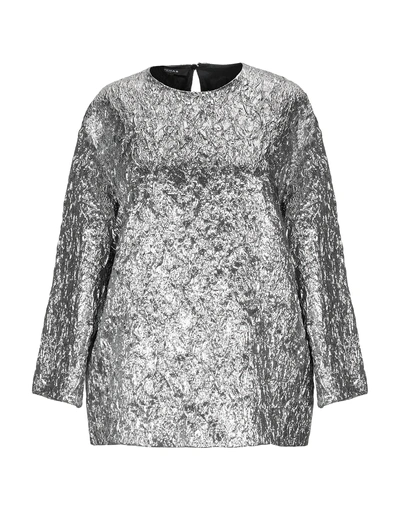 Shop Rochas Blouse In Silver