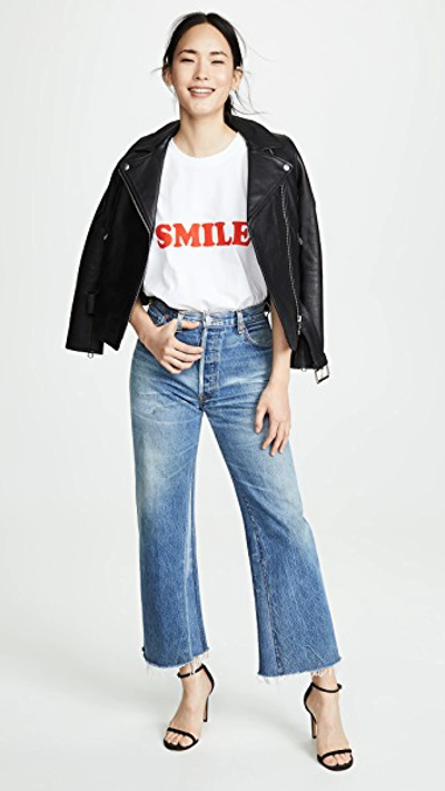 Shop Victoria Victoria Beckham Smile T-shirt In White