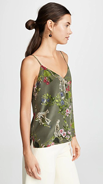Shop L Agence Jane Spaghetti Strap Top In French Moss