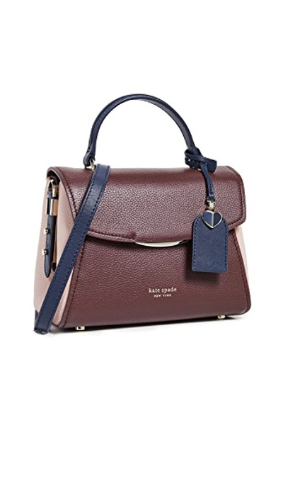 Shop Kate Spade Grace Small Top Handle Satchel In Roasted Fig Multi