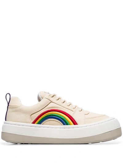 Eytys Sherbet Sonic Rainbow Embroidered Canvas Low In Neutrals