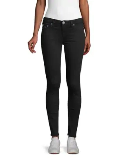 Shop True Religion Women's Jennie Mid-rise Super-skinny Leg Jeans In Black
