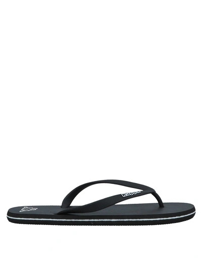 Shop Kappa Man Thong Sandal Black Size 7.5 Rubber