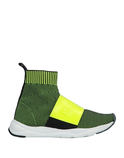 Shop Balmain Sneakers In Acid Green