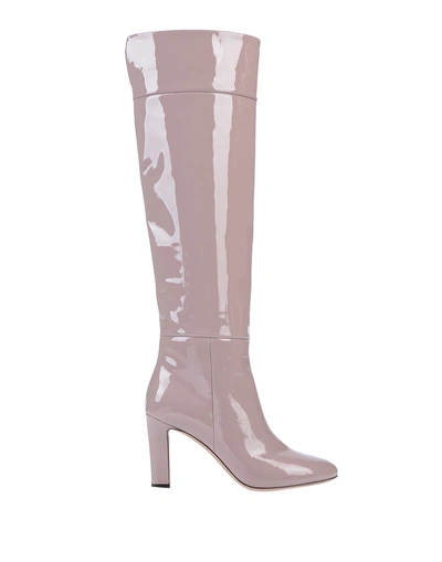 Shop Agnona Boots In Pastel Pink