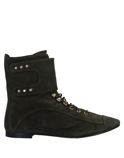 Shop Giuseppe Zanotti Ankle Boot In Military Green