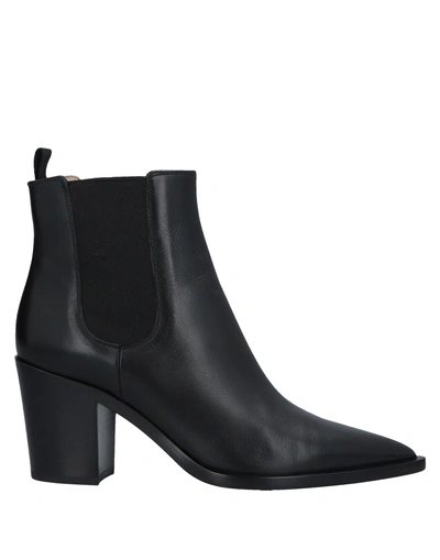 Gianvito Rossi 75mm Elasticated Pointed Toe Boots In Black