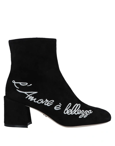 Shop Dolce & Gabbana Woman Ankle Boots Black Size 7 Soft Leather