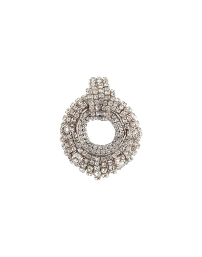 Shop Rochas Brooches In Ivory