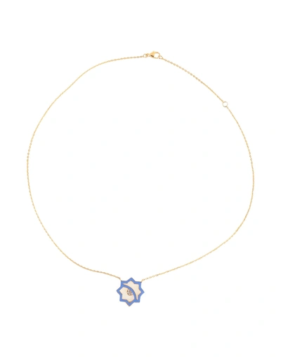 Shop Leivankash Necklaces In Pastel Blue