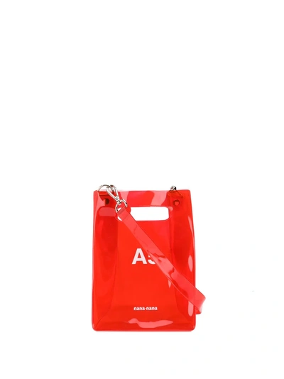Shop Nana-nana 'a5' Sheer Shoulder Bag - Red