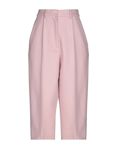 Shop Rochas Cropped Pants & Culottes In Pink