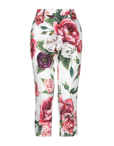 Dolce & Gabbana Cropped Pants In White