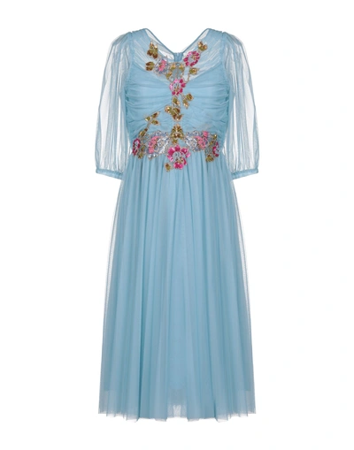 Shop Antonio Marras Midi Dress In Sky Blue