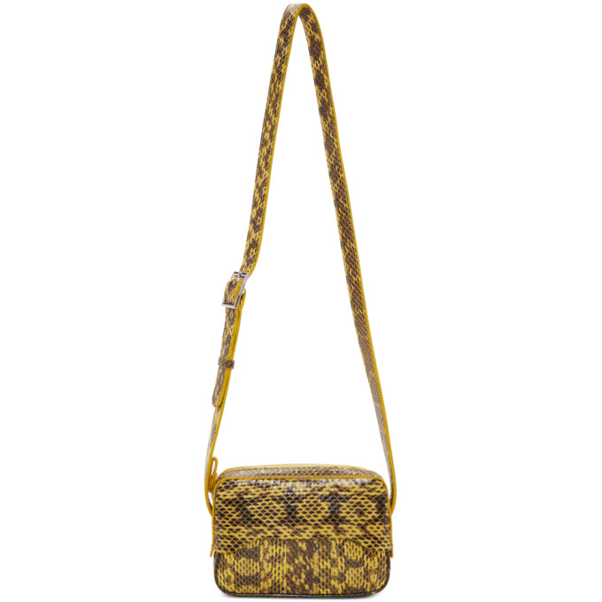 Tibi Yellow Snakeskin Bebe Bag In Yellowmulti Modesens