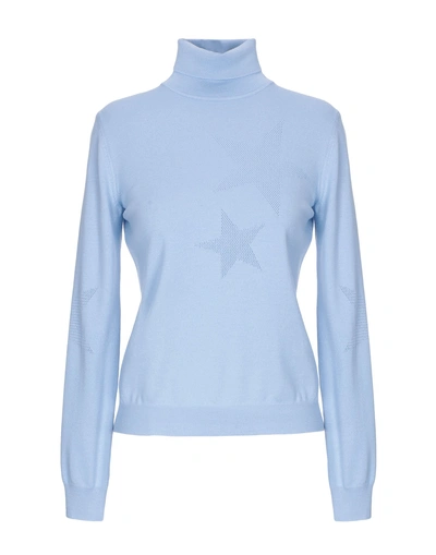 Shop Boutique Moschino Turtleneck In Sky Blue