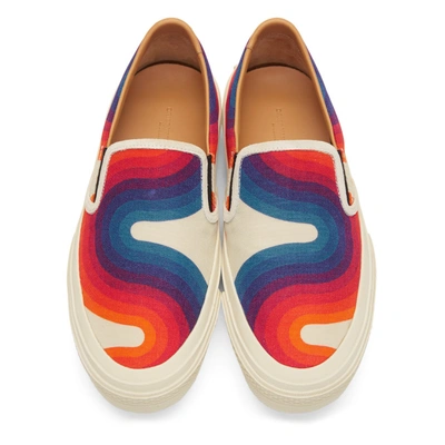 Shop Dries Van Noten Off-white Verner Panton Edition Canvas Sneakers In 005 Ecru