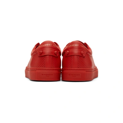 Shop Givenchy Red Urban Street Sneakers