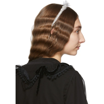 Shop Simone Rocha Transparent Pearl Crystal Tiara In Clear/pearl