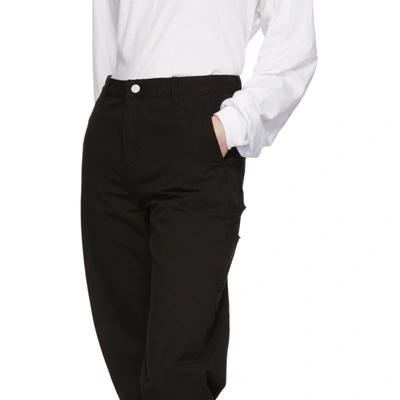 Shop Carhartt Work In Progress Black Straight Pierce Trousers In 89gd Black