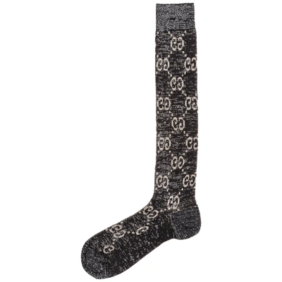 Shop Gucci Gg Signature Socks In Black