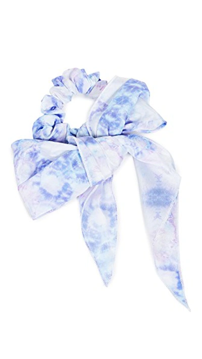 Shop Namjosh Tie Dye Scrunchie In Lilac/blue Tie Dye