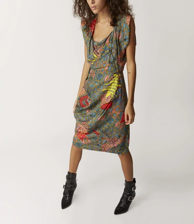 Shop Vivienne Westwood Grand Fond Dress Multicolour In Multicolor Print