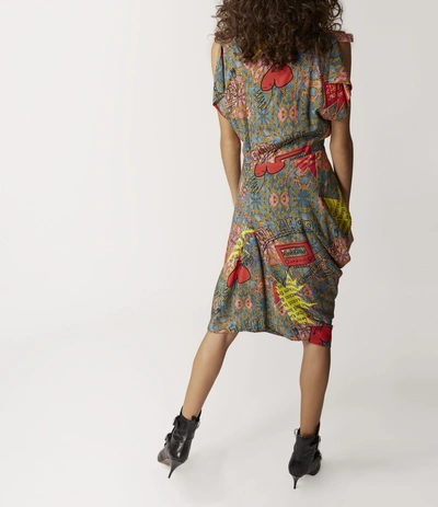 Shop Vivienne Westwood Grand Fond Dress Multicolour In Multicolor Print