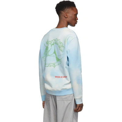 Shop 032c Blue Cosmic Workshop Sweatshirt