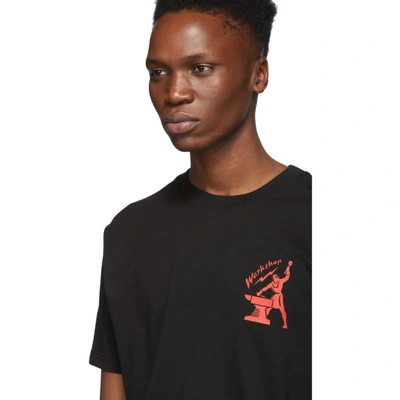 Shop 032c Black Cosmic Workshop Logo T-shirt