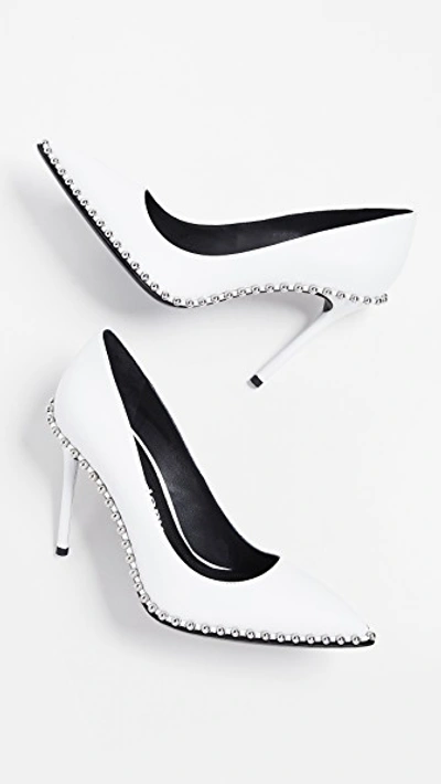 Shop Alexander Wang Rie Pumps In White